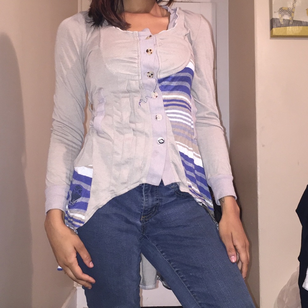 Cute, fun, button down blouse.